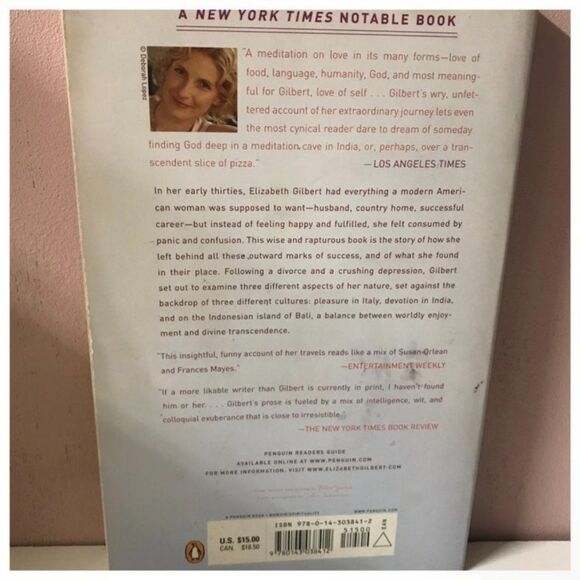 Eat Pray Love by Elizabeth Gilbert Paperback Book - Picture 4 of 4